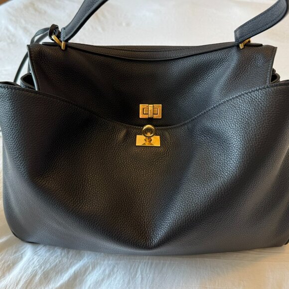 Balenciaga Rodeo Bag - Medium - Grained Calfskin with Aged Gold Hardware - Picture 1 of 15